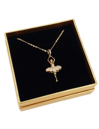Naszyjnik baletnica - pozłacany