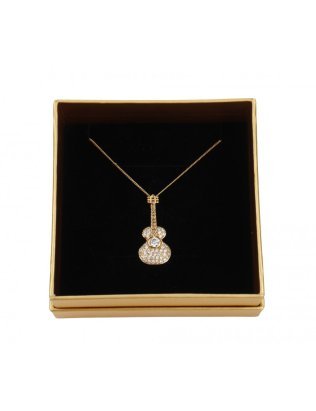 Naszyjnik gitara - pozłacany